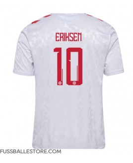 Günstige Dänemark Christian Eriksen #10 Auswärtstrikot EM 2024 Kurzarm